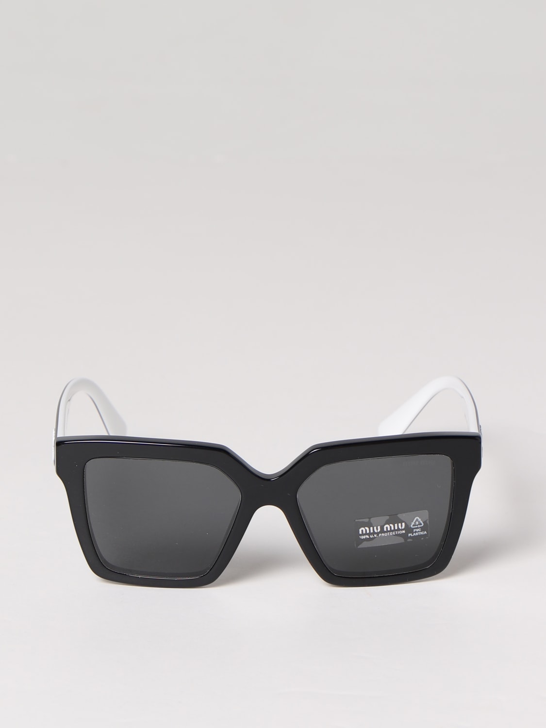 Sunglasses Miu Miu: Miu Miu sunglasses for woman black 1 2