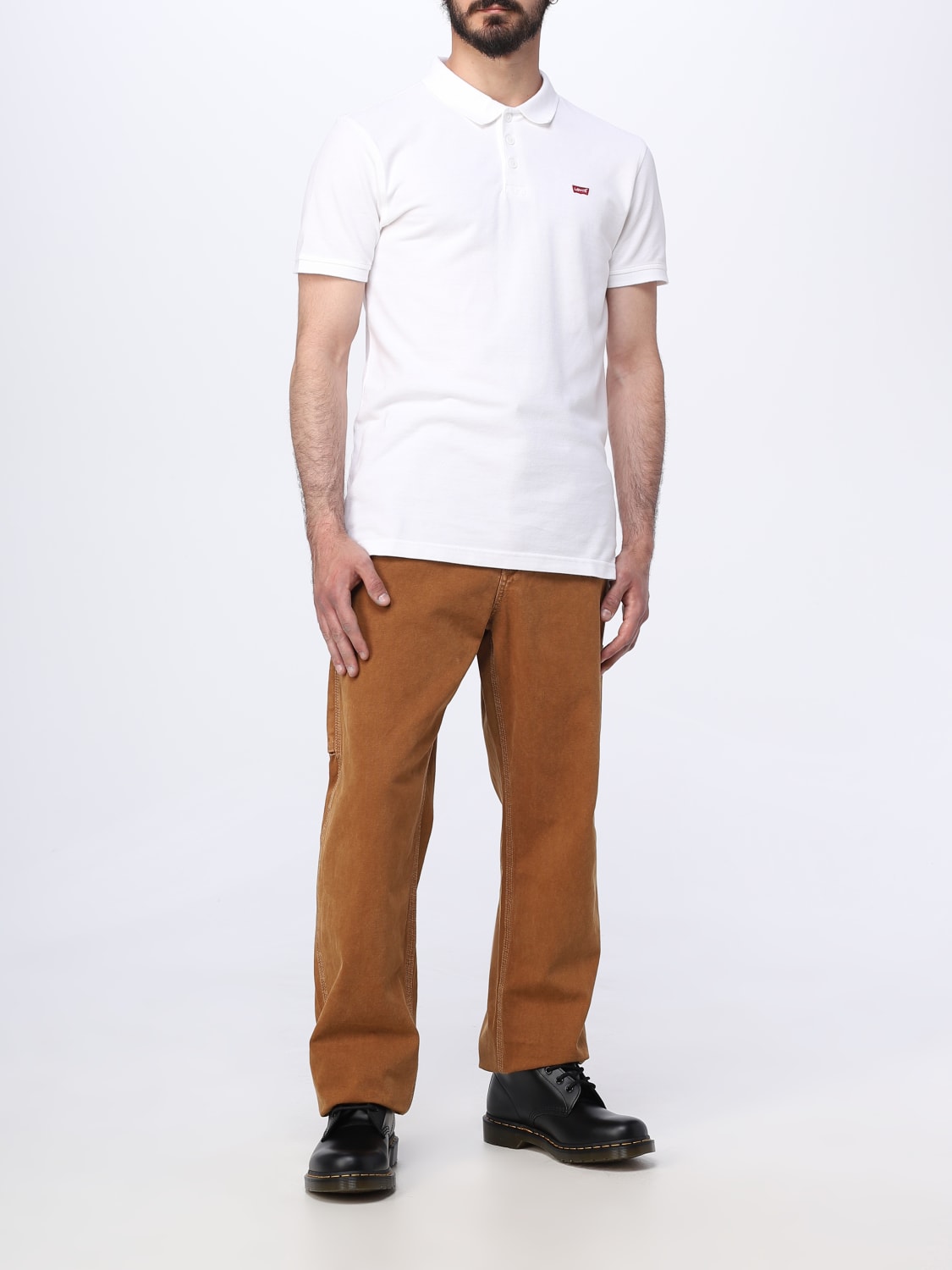 LEVI'S: polo shirt for man - White | Levi's polo shirt 358830003 online ...