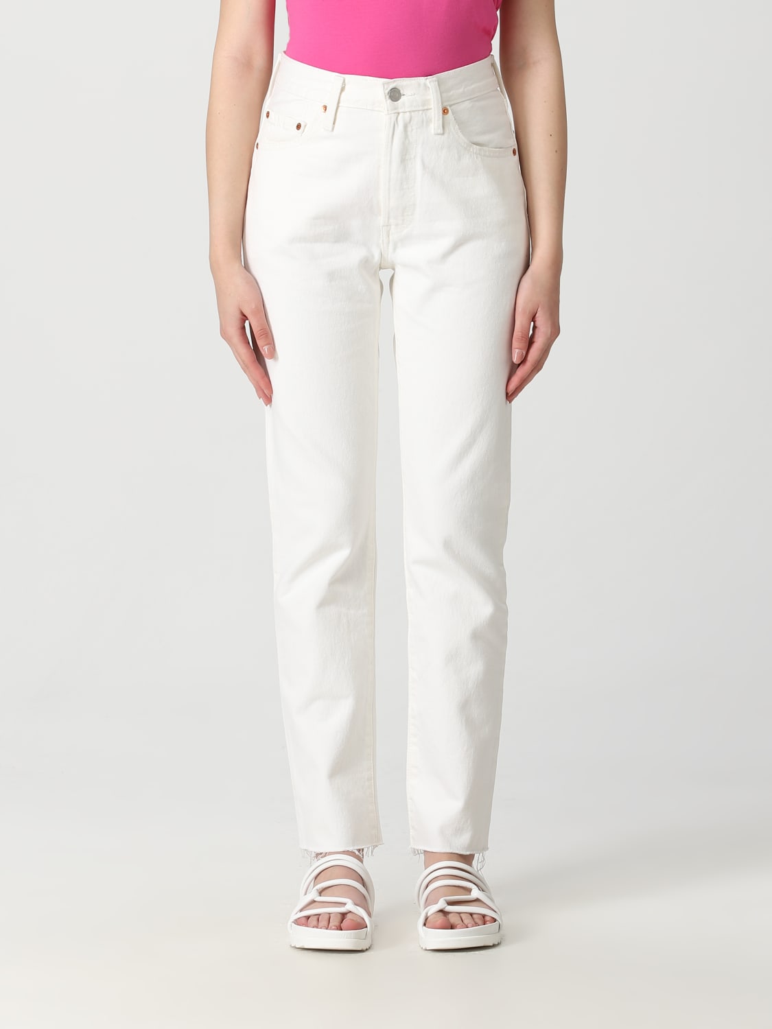 LEVI'S: jeans for woman - White | Levi's jeans 125010413 online on ...