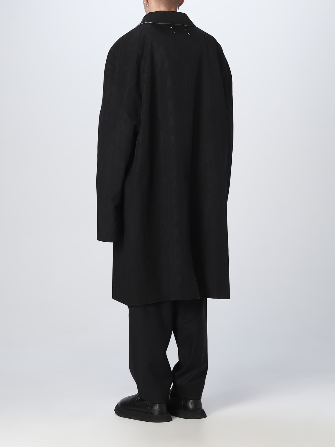 Giacca Maison Margiela: Cappotto Maison Margiela reversibile in lino nero 2