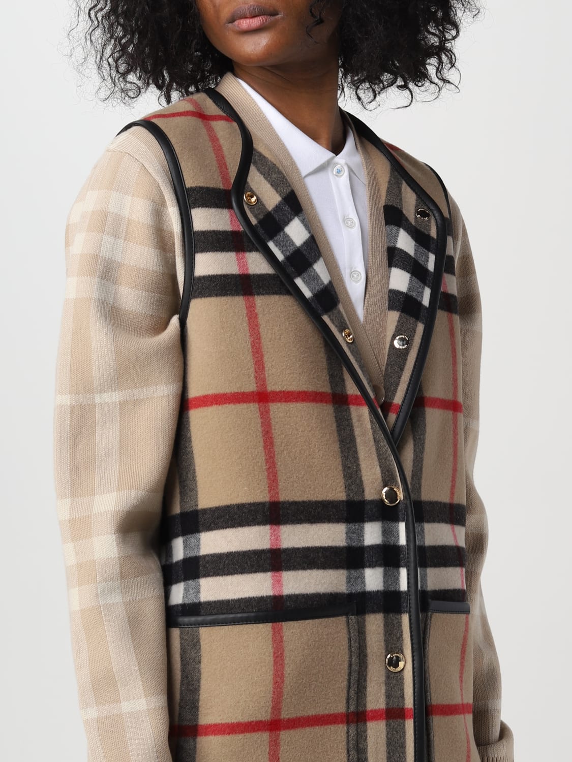 Burberry Outlet: jacket for woman - Beige | Burberry jacket