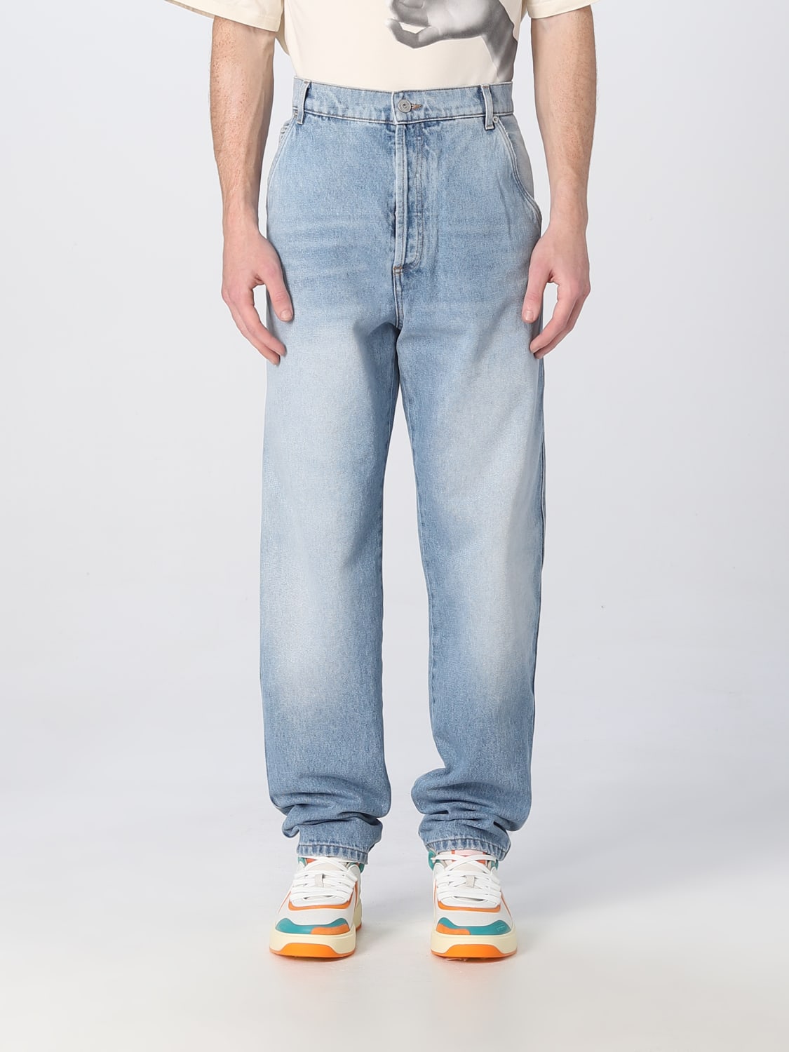 Oh Bug Ciro Balmain Outlet: denim jeans - Blue | Balmain jeans AH1MM000DD09 online at  GIGLIO.COM