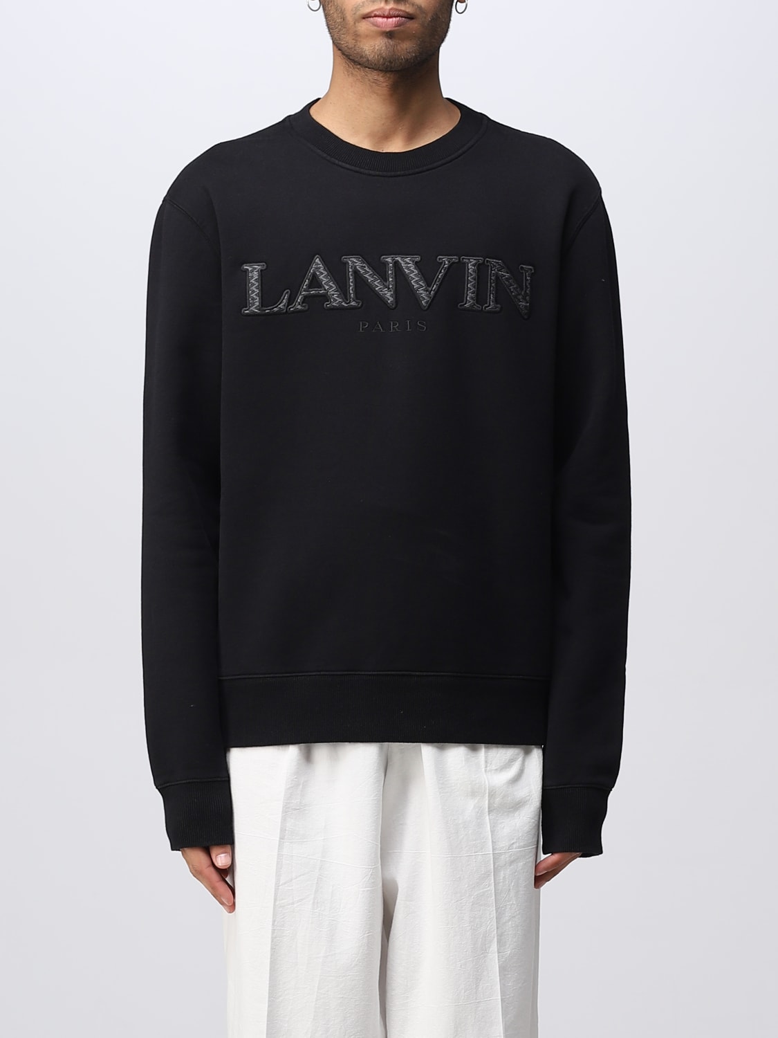 LANVIN：スウェットシャツ メンズ - ブラック | GIGLIO.COMオンライン