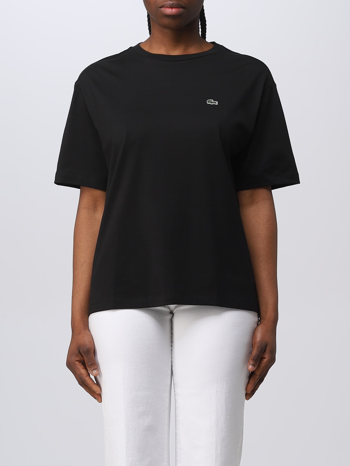 Regnfuld fremstille Mentor LACOSTE: t-shirt for woman - Black | Lacoste t-shirt TF5441 online at  GIGLIO.COM