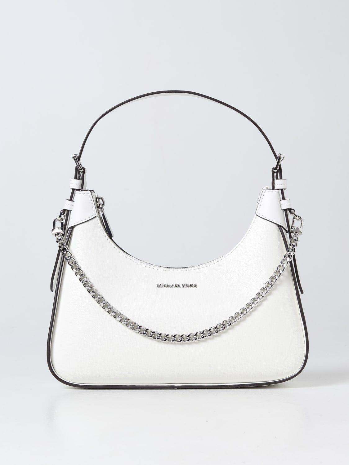 Michael Kors White Leather Round Crossbody Bag Michael Kors