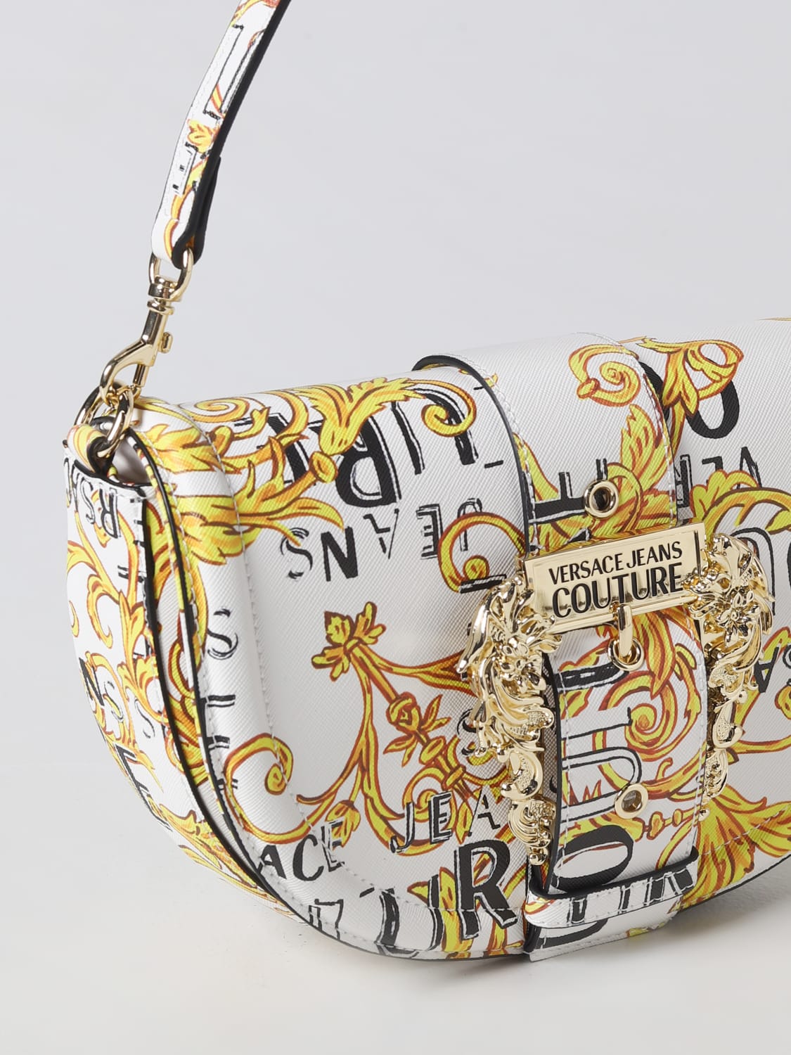 Versace Jeans Couture Logo-Print Faux-Leather Tote Bag