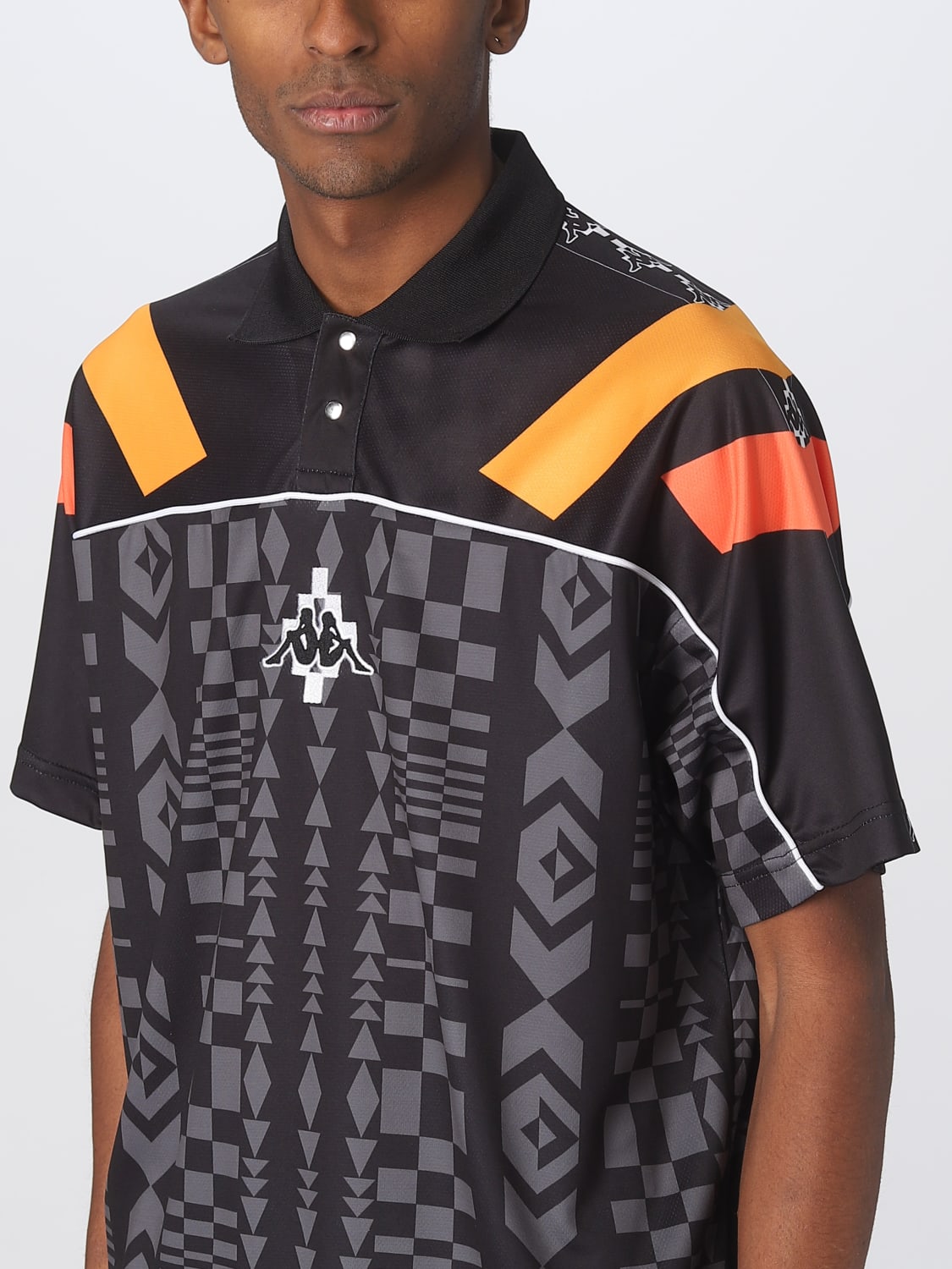 MARCELO BURLON: polo shirt for - Black | Marcelo Burlon polo shirt CMVA005S23FAB001 online on GIGLIO.COM