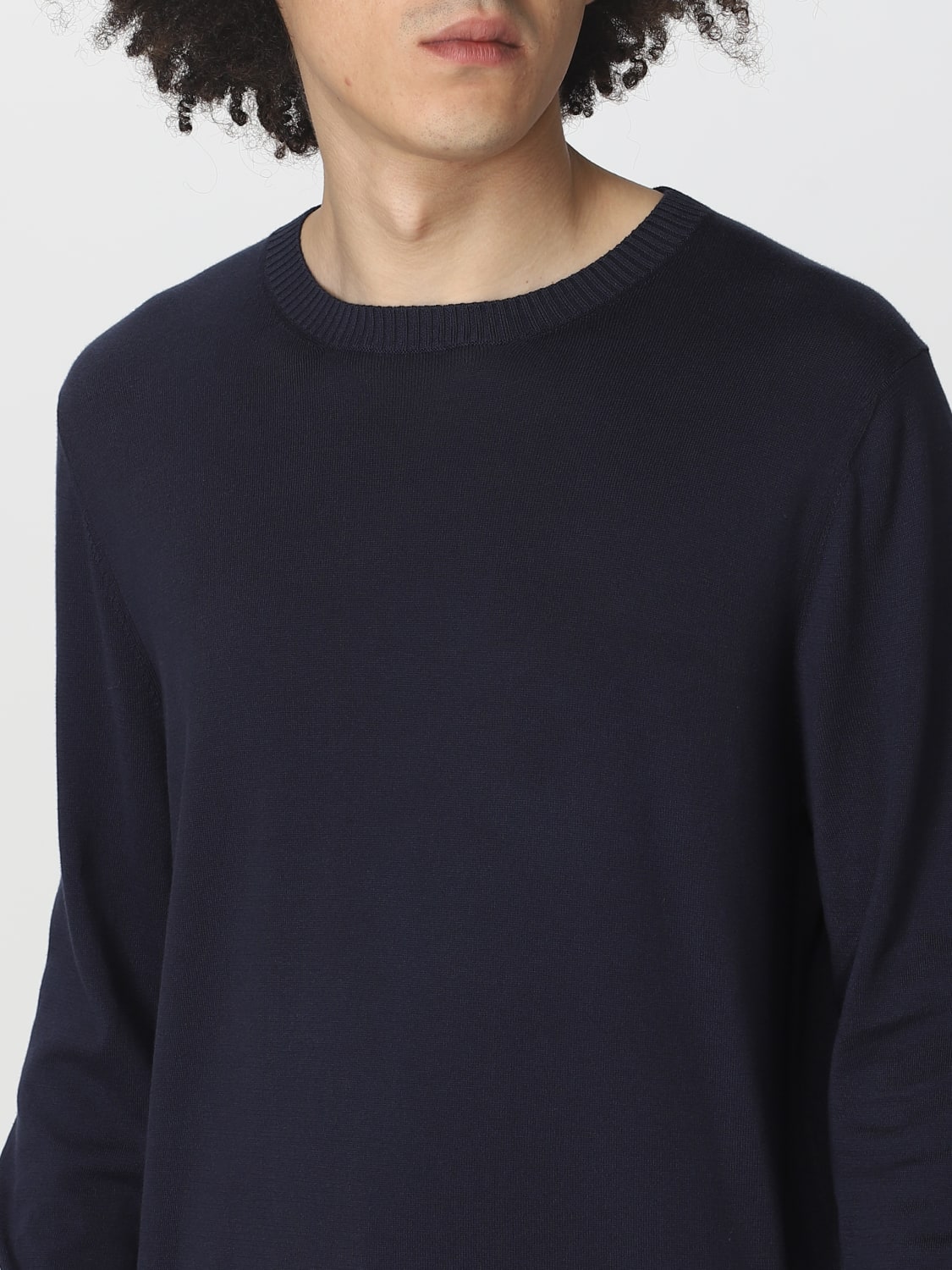 MALO: sweater for man - Blue 1 | Malo sweater UXA132F3L27 online at ...