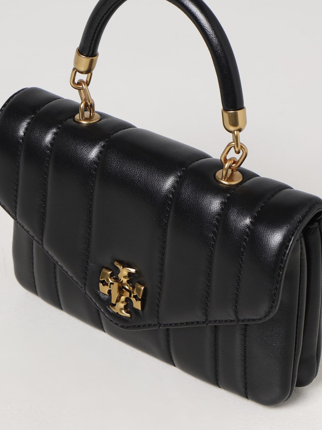 TORY BURCH: Kira Mini bag in quilted leather - Black