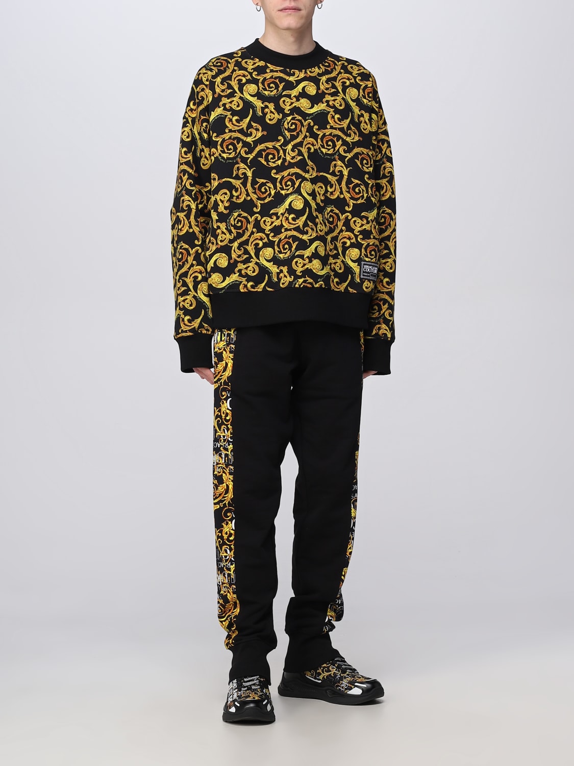 VERSACE sweatshirt for men - Black | Versace Jeans Couture sweatshirt 74GAI3O1FS059 online on