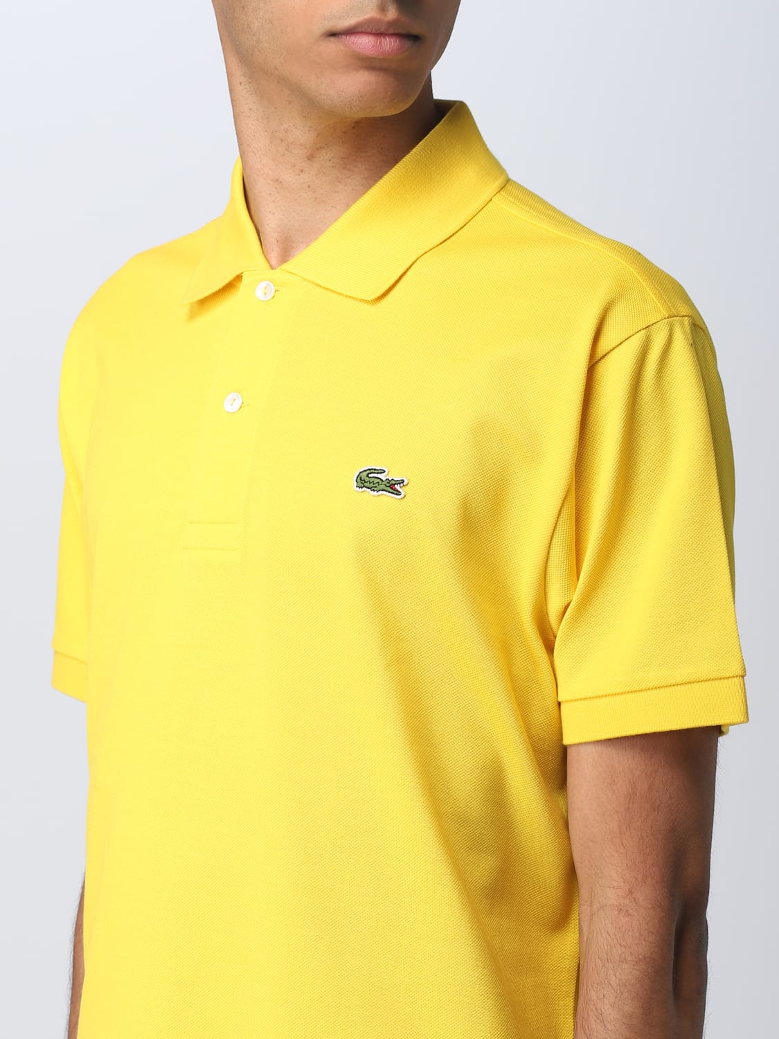 LACOSTE: polo shirt for man - Yellow | polo shirt AB1212 at GIGLIO.COM