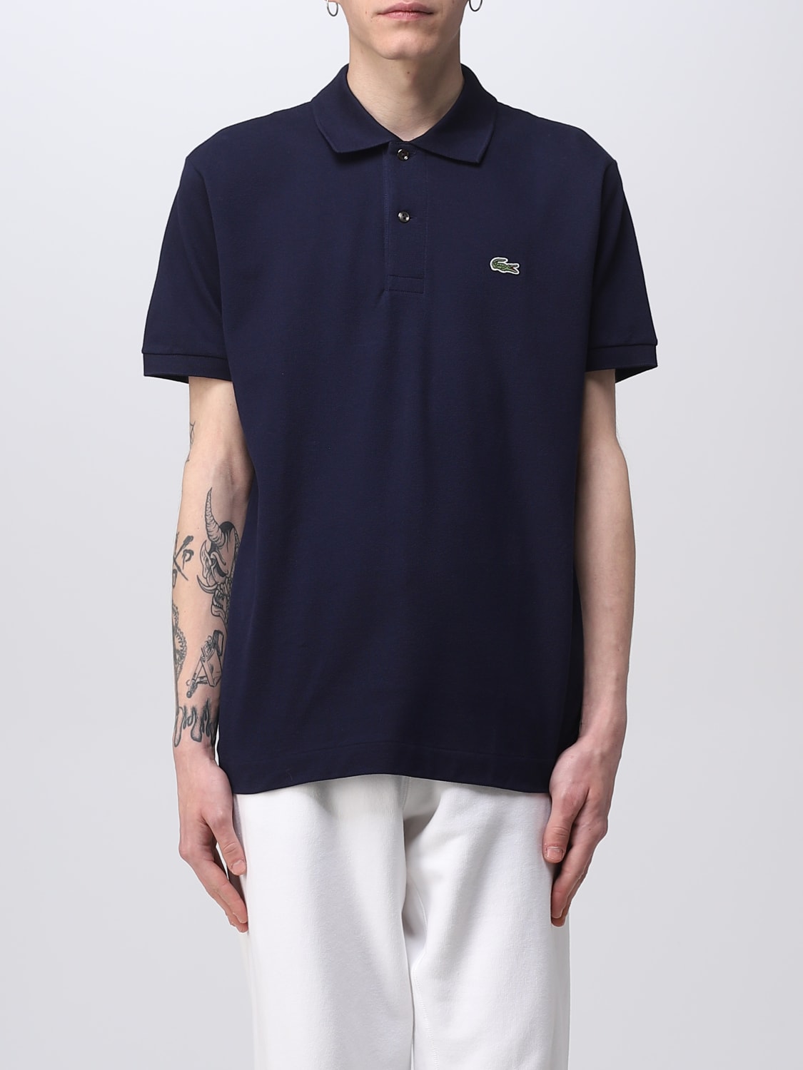 Lacoste Outlet: shirt man - Blue | Lacoste shirt AB1212 online GIGLIO.COM