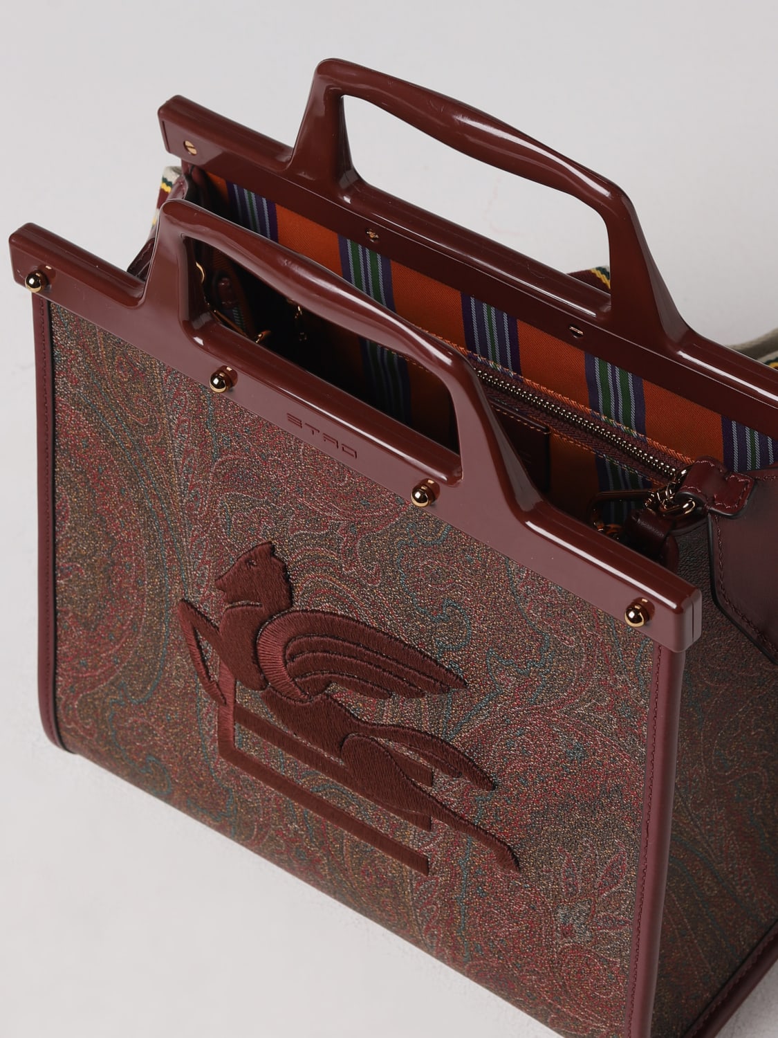 ETRO: bag in cotton coated with Paisley jacquard - Multicolor