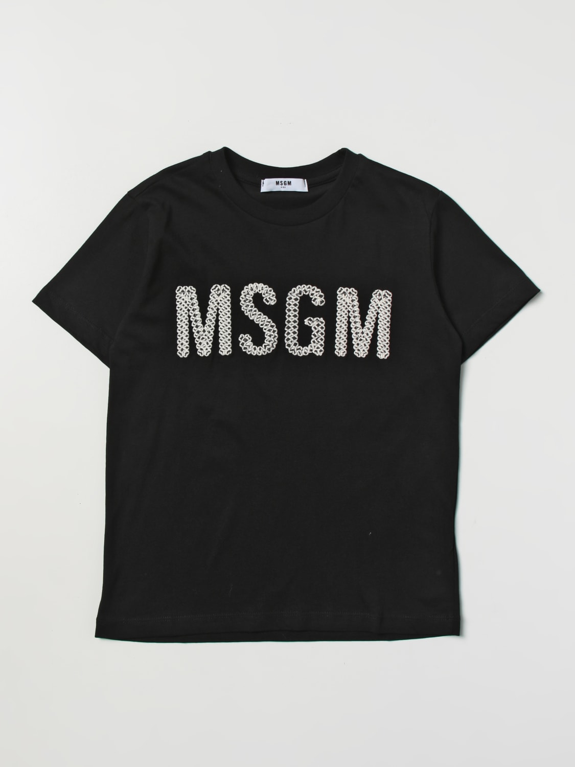 MSGM KIDS: t-shirt for girls - Black | Msgm Kids t-shirt MS029580 ...