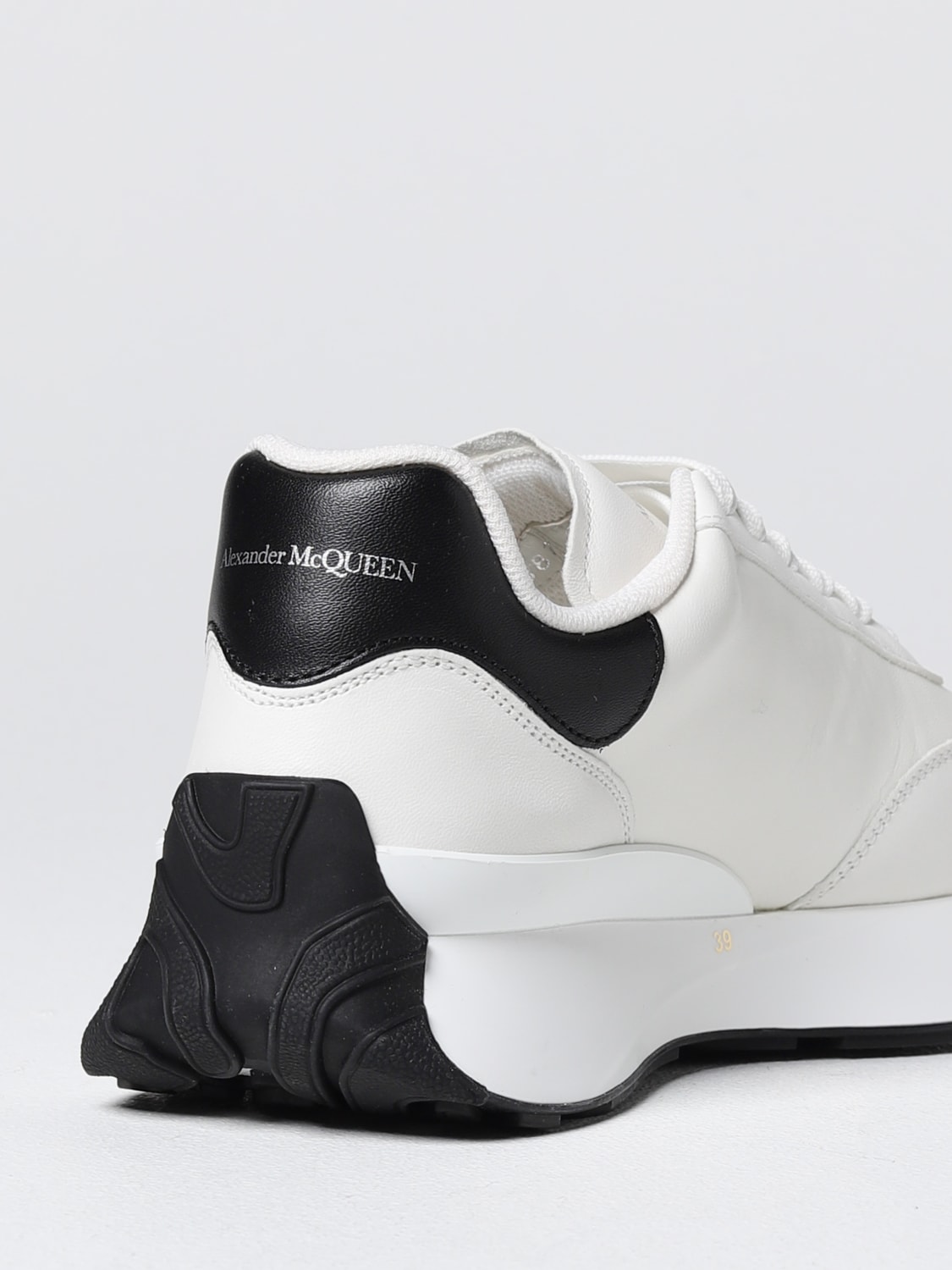 ALEXANDER MCQUEEN: sneakers in smooth leather - White | Alexander