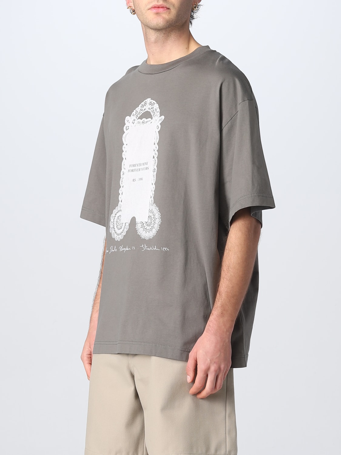 Acne Studios Outlet: cotton t-shirt - Grey | Acne Studios t-shirt