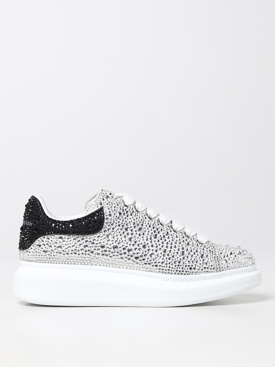 Alexander Mcqueen Outlet: Larry sneakers with rhinestones - White ...
