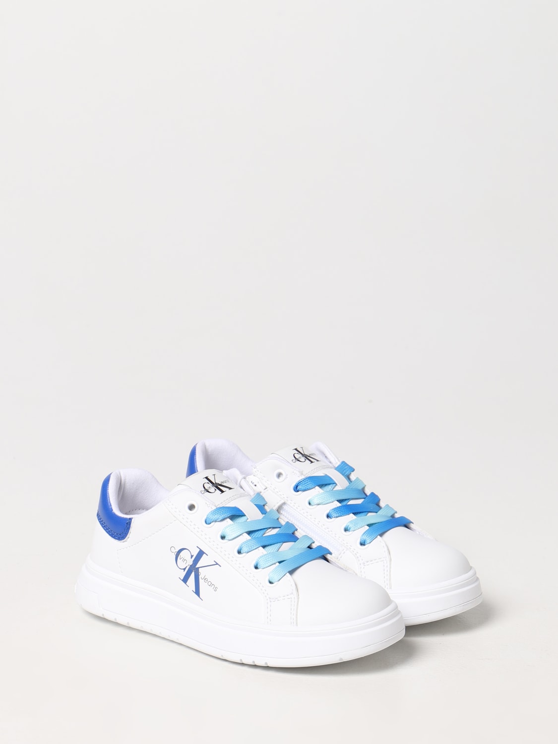 CALVIN KLEIN: shoes for boys - White Calvin Klein shoes V3X9805561355 online on