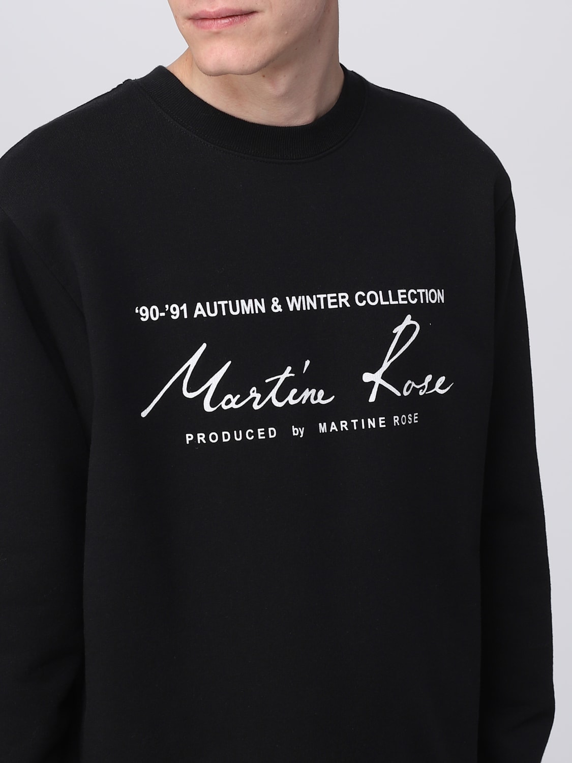 MARTINE ROSE：スウェットシャツ メンズ - ブラック | GIGLIO.COM ...