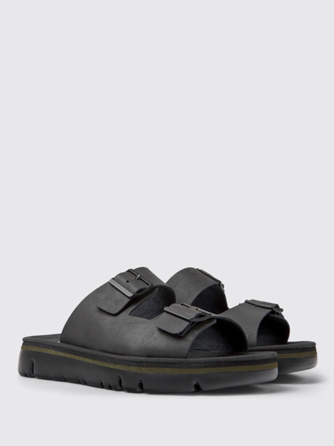 CAMPER: Oruga sandals in leather - Black | Camper sandals K100286-005 ...