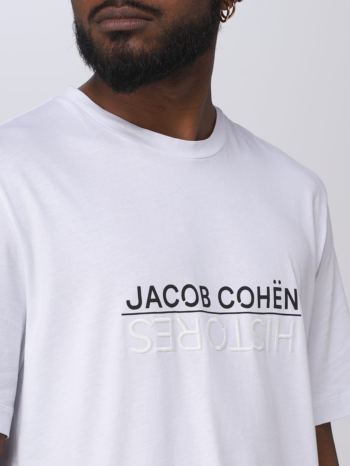 T-shirt Jacob Cohen: T-shirt Jacob Cohen in jersey bianco 2