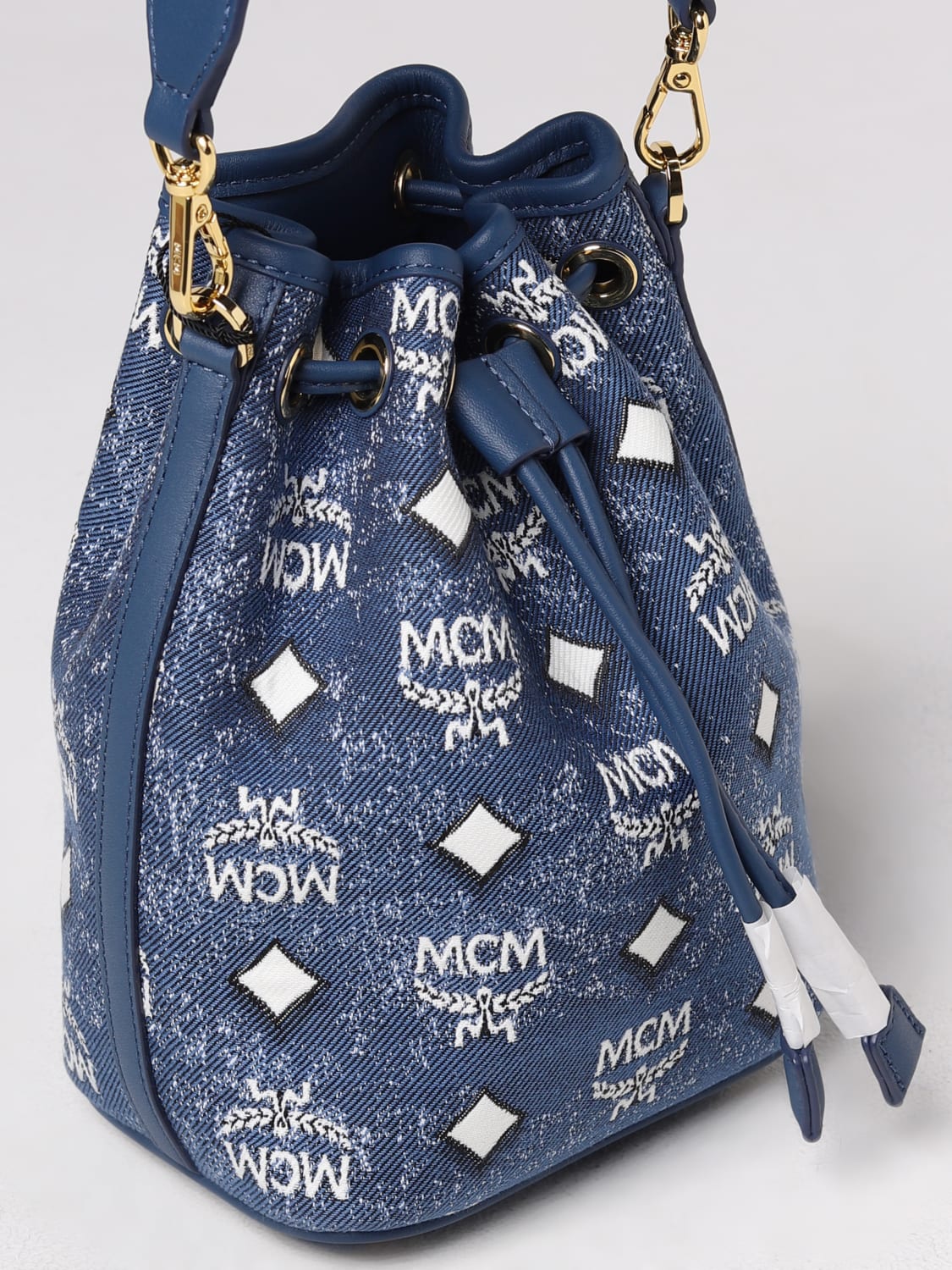Mcm Outlet: mini bag for woman - Blue  Mcm mini bag MWDDSDU08 online at