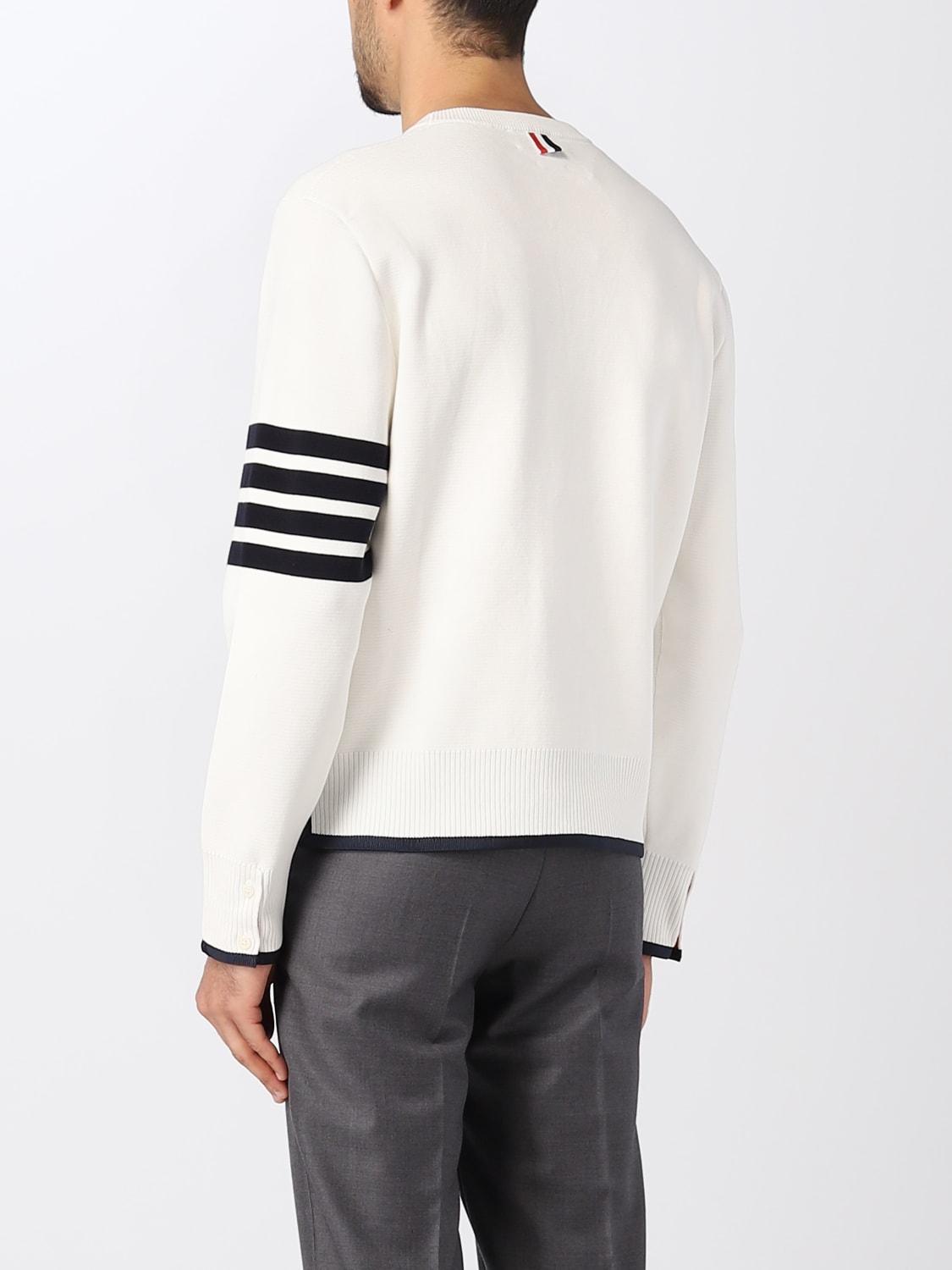 THOM BROWNE: sweater for man - White | Thom Browne sweater MKA452AY3006 ...