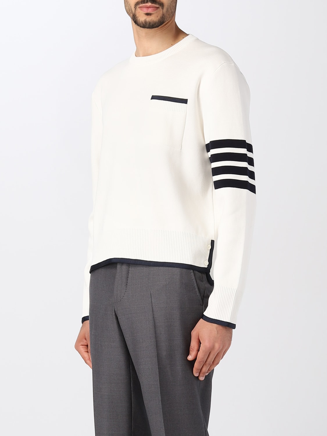THOM BROWNE: sweater for man - White | Thom Browne sweater MKA452AY3006 ...