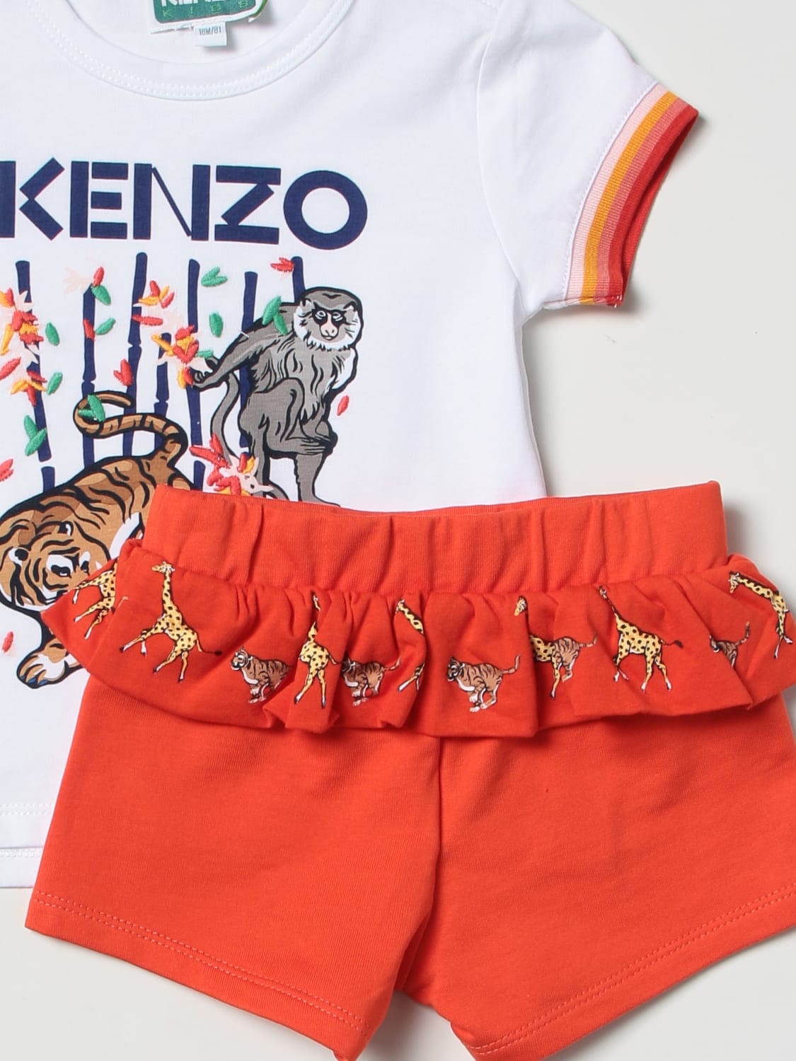 Renaissance Vies Aan boord KENZO KIDS: jumpsuit for baby - White | Kenzo Kids jumpsuit K08059 online  on GIGLIO.COM