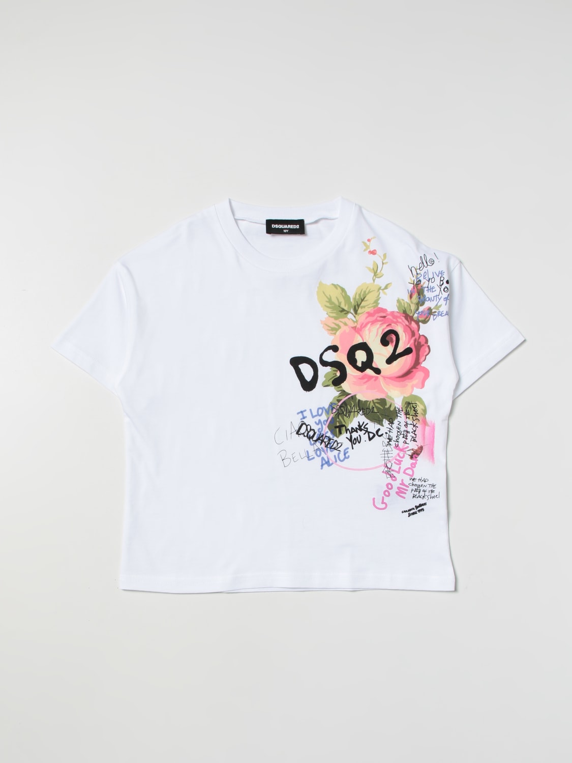 DSQUARED2 JUNIOR: t-shirt for girls - White | Dsquared2 Junior t