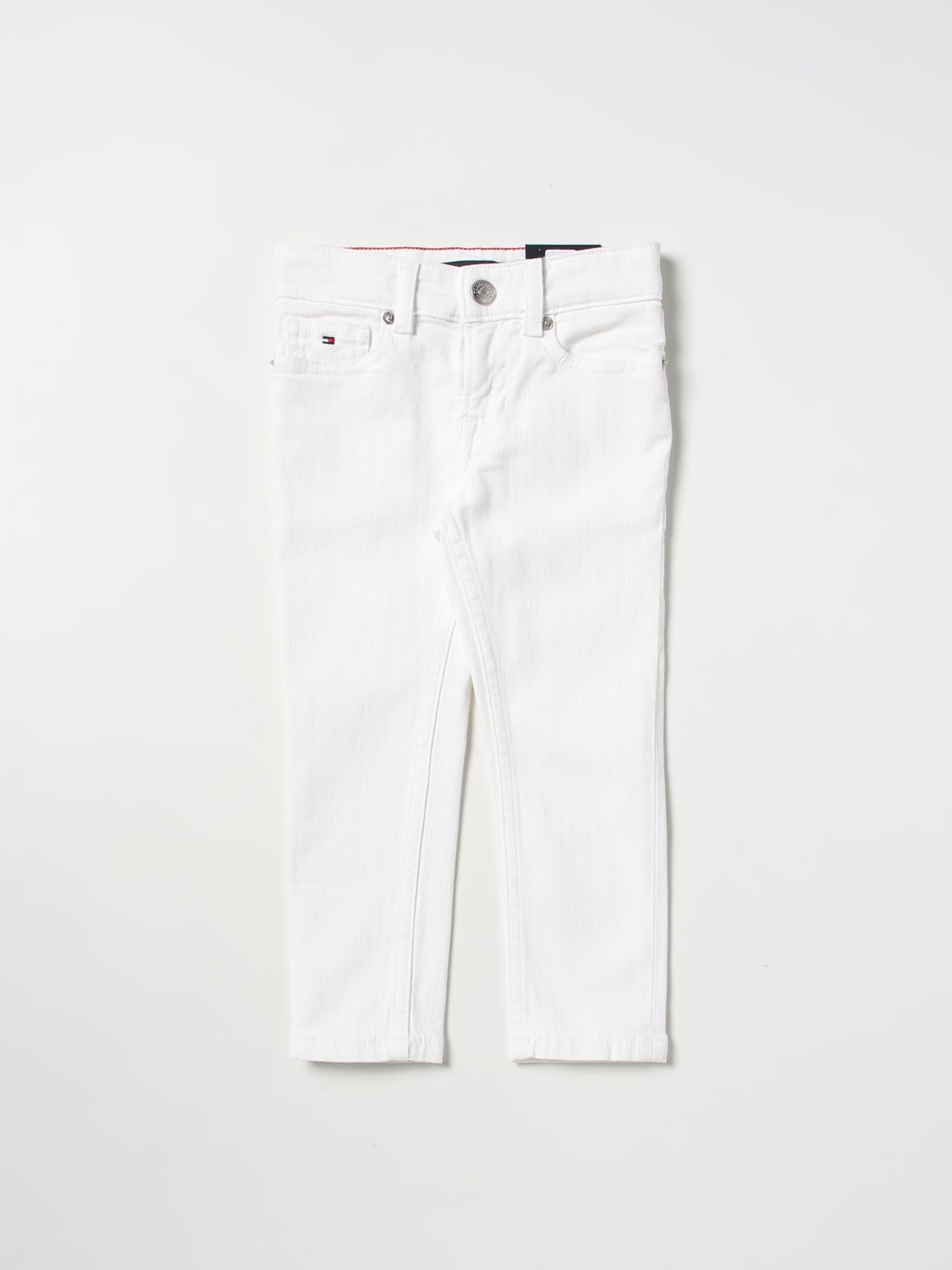 Tommy Outlet: jeans for boys - White | Tommy Hilfiger KB0KB08081 online at GIGLIO.COM