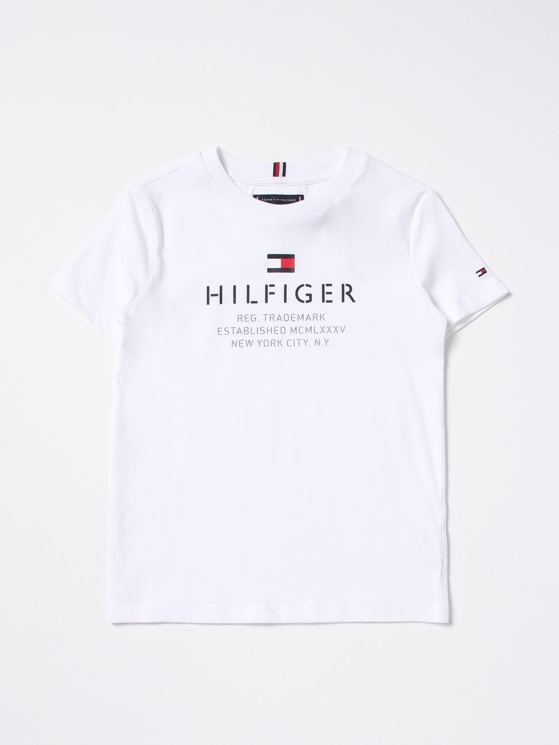 biograf Intensiv Pelmel TOMMY HILFIGER: t-shirt for boys - White | Tommy Hilfiger t-shirt  KB0KB08201 online on GIGLIO.COM