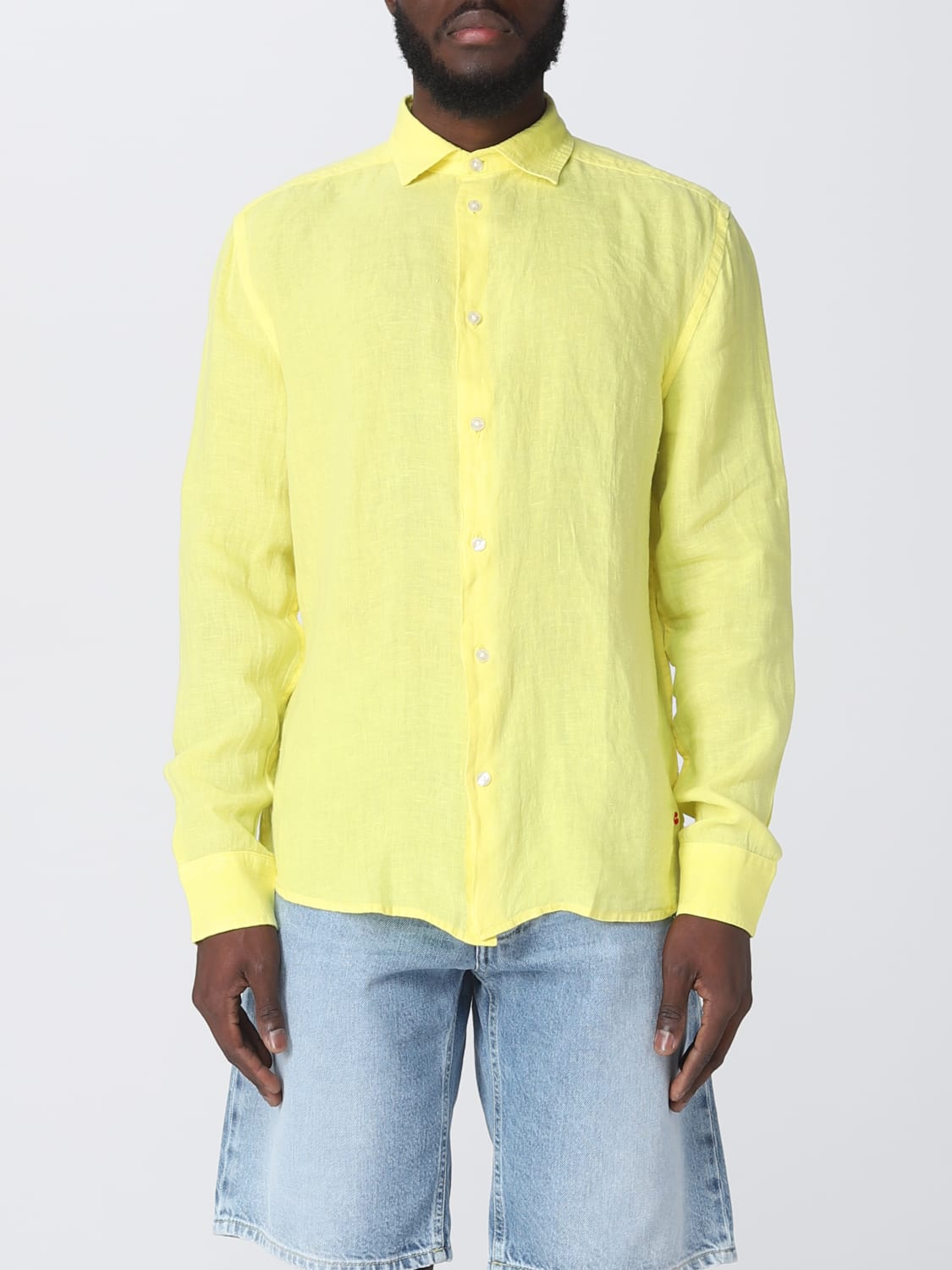 Camicia Peuterey: Camicia Peuterey in lino giallo 2