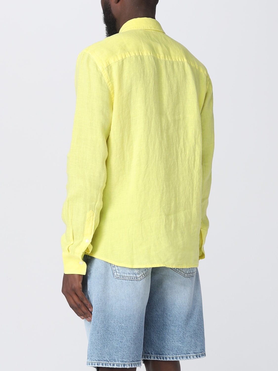 Camicia Peuterey: Camicia Peuterey in lino giallo 2