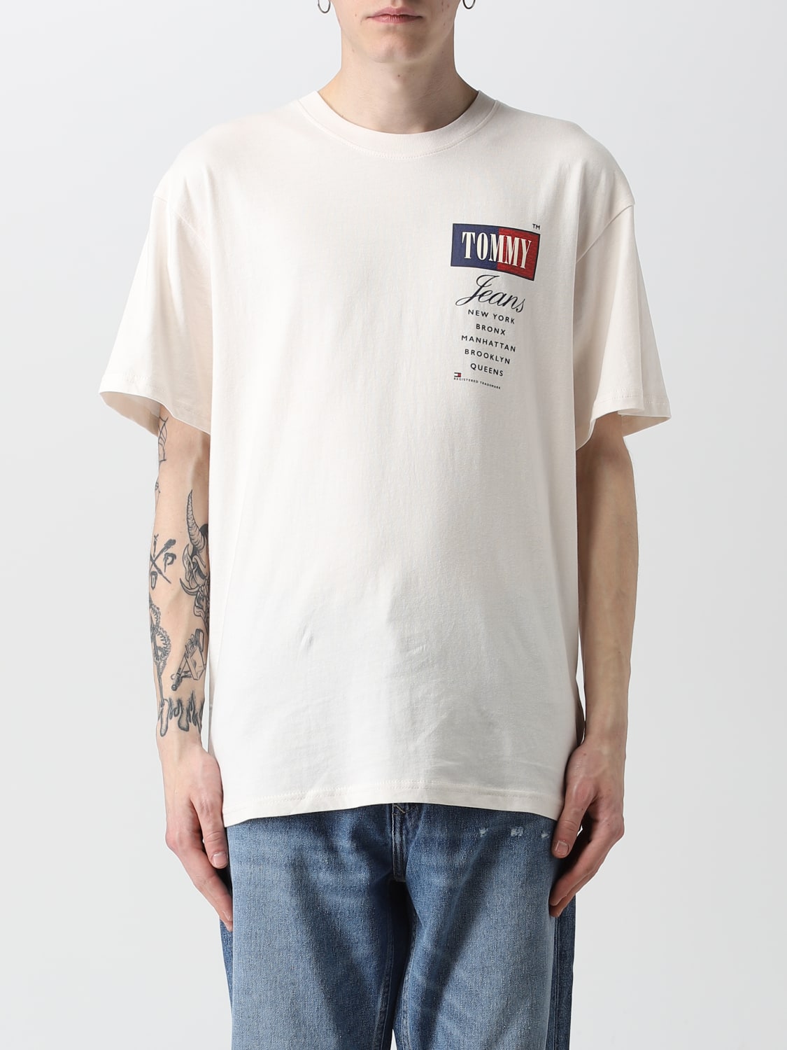 TOMMY JEANS: t-shirt for man - | Tommy Jeans t-shirt DM0DM15680 online at GIGLIO.COM