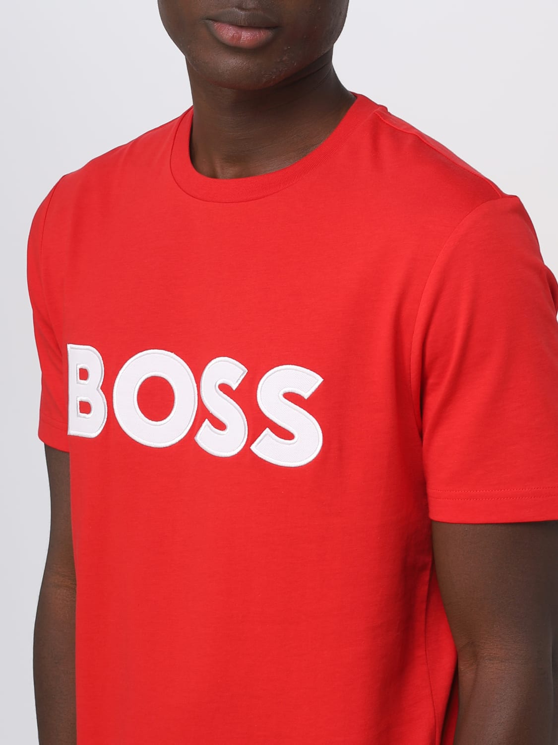 BOSS: t-shirt for man - Red | Boss t-shirt 50486200 online on GIGLIO.COM