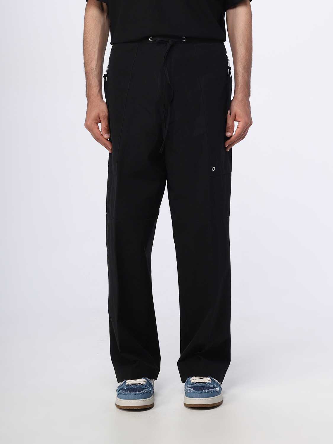 FENDI: cotton pants - Black | Fendi pants FB0836AMZ1 online on GIGLIO.COM