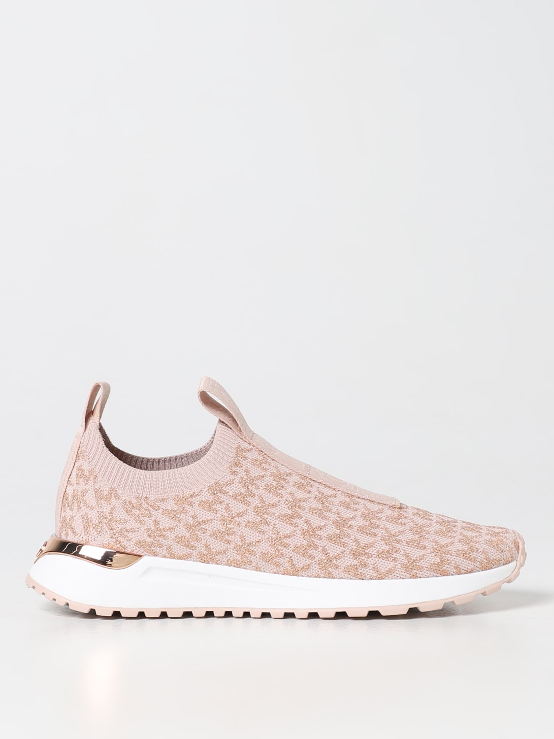 KORS: Michael Bodie Slip On sneakers in fabric with jacquard - Pink | Michael Kors sneakers 43R3BDFP1Y online on GIGLIO.COM