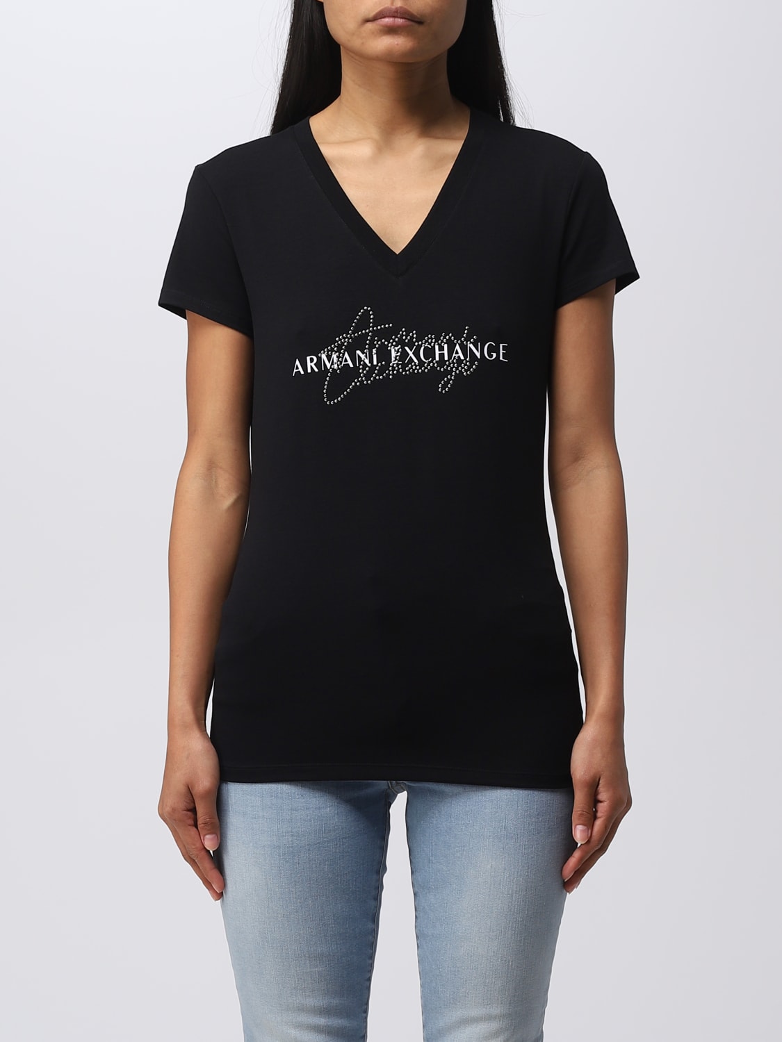 ARMANI EXCHANGE: t-shirt for - Black | Armani Exchange 3RYTBRYJDTZ online on GIGLIO.COM