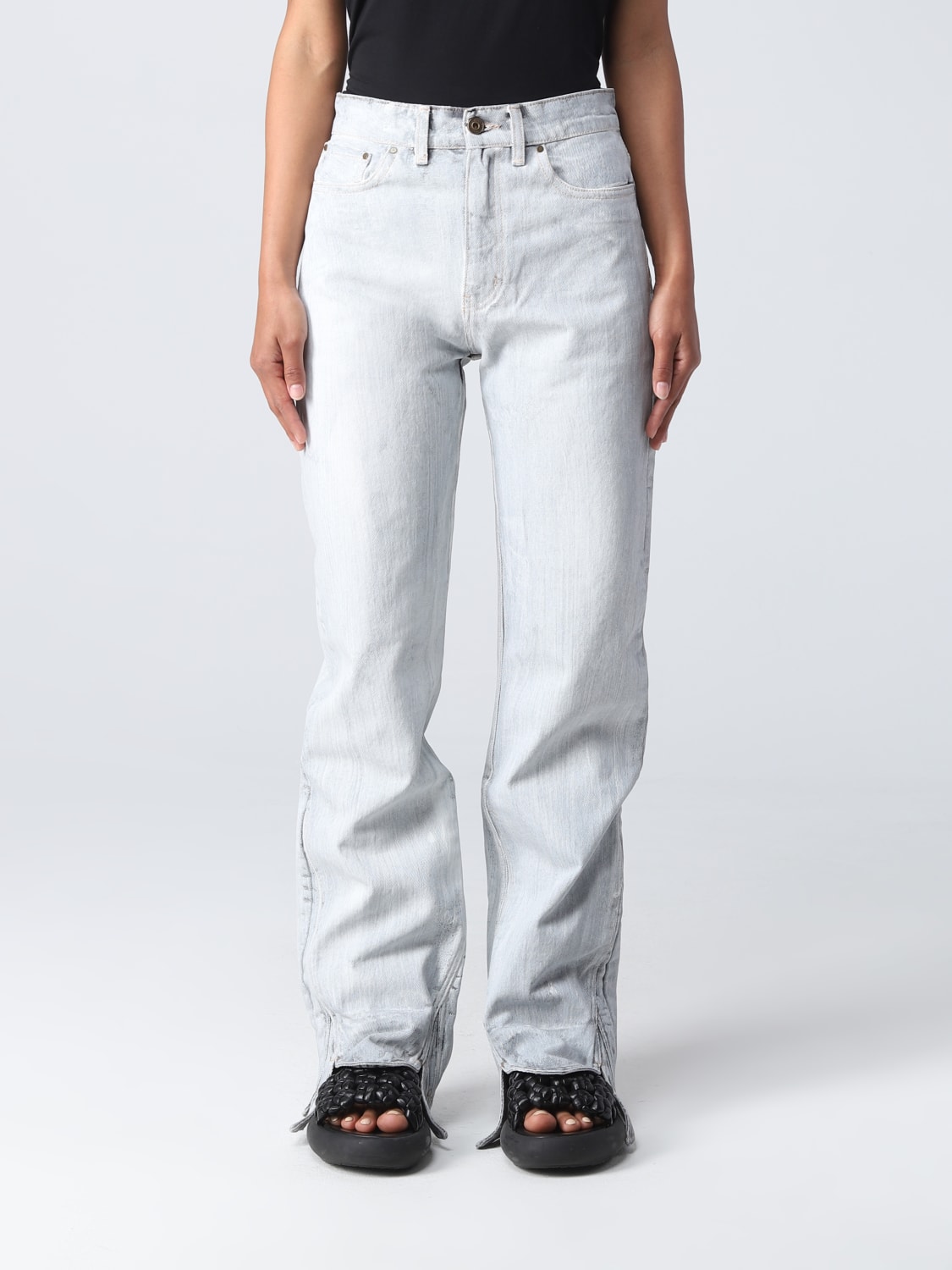 Y/Project Outlet: jeans for woman - White | Y/Project jeans