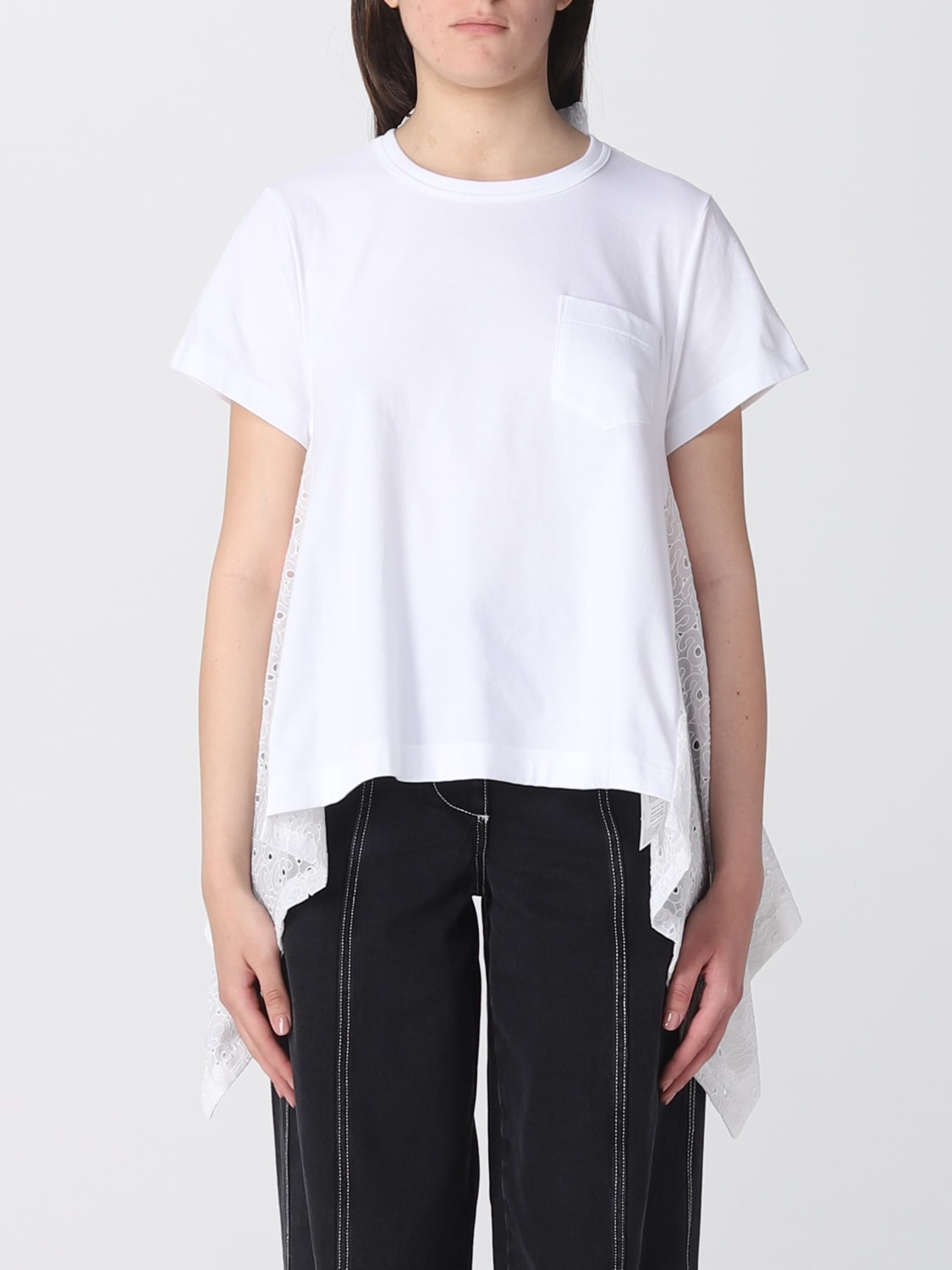Sacai Outlet: t-shirt for woman - White | Sacai t-shirt 2306556
