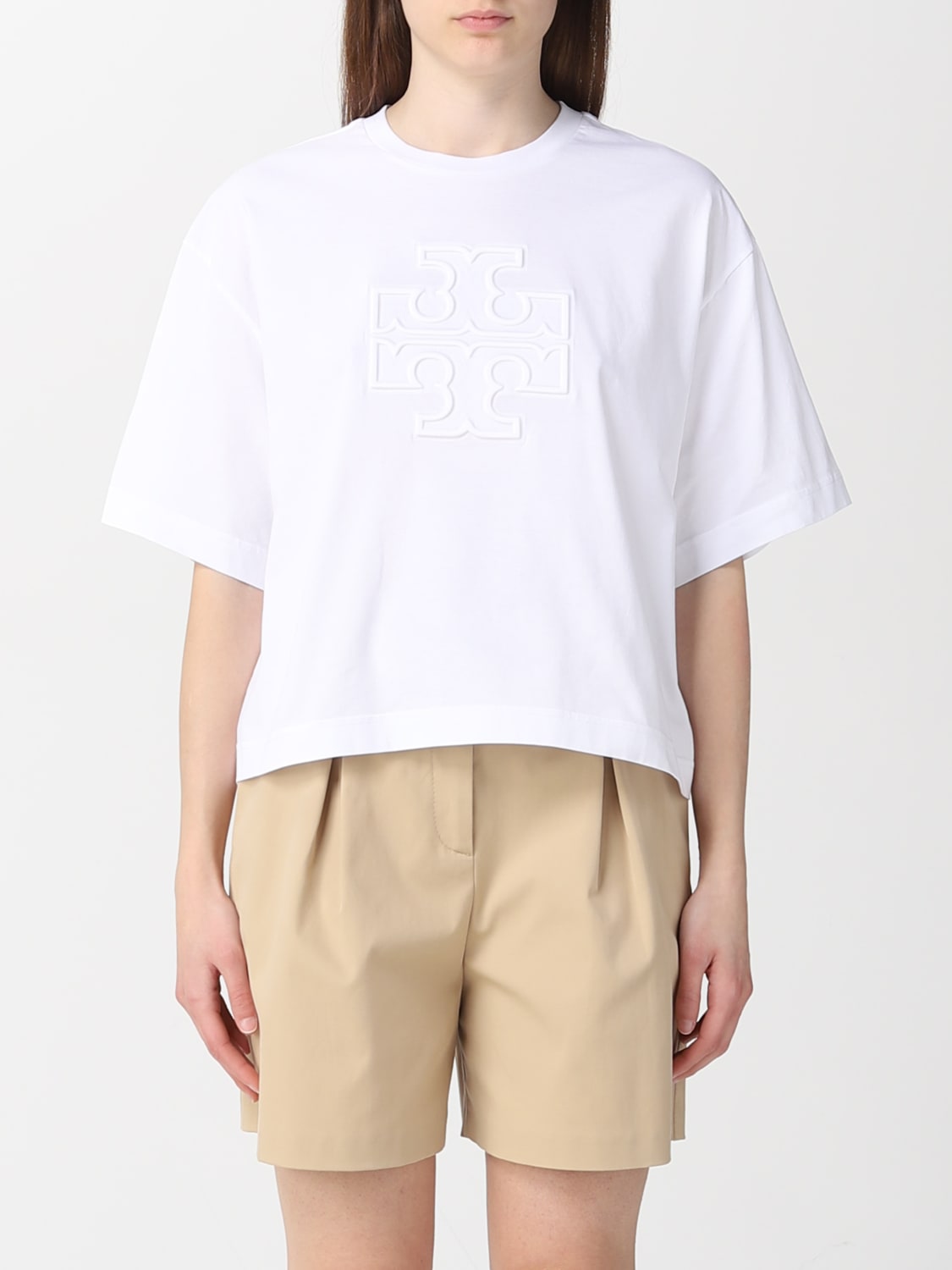 TORY BURCH：Tシャツ レディース - ホワイト | GIGLIO.COMオンラインの