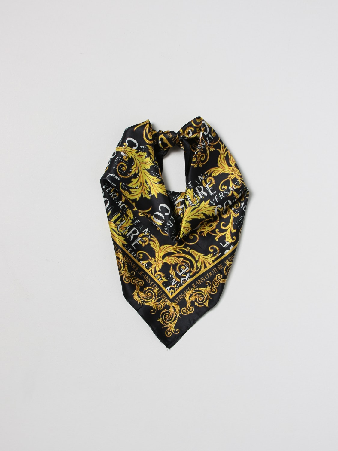 Versace Jeans Couture Silk Scarf with Print