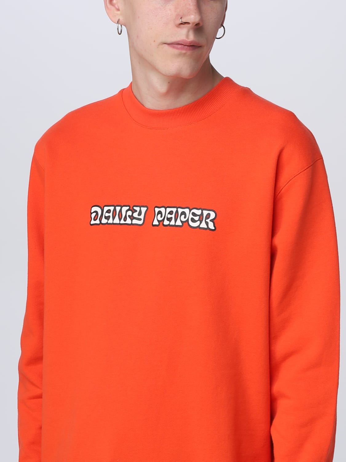 PAPER: sweatshirt for man - Orange Daily Paper sweatshirt 2311078 on GIGLIO.COM