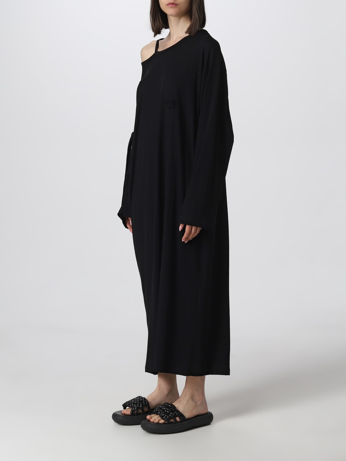 絶品】 Yohji Yamamoto BLACK シルクドレス ロングワンピース - p2m.co