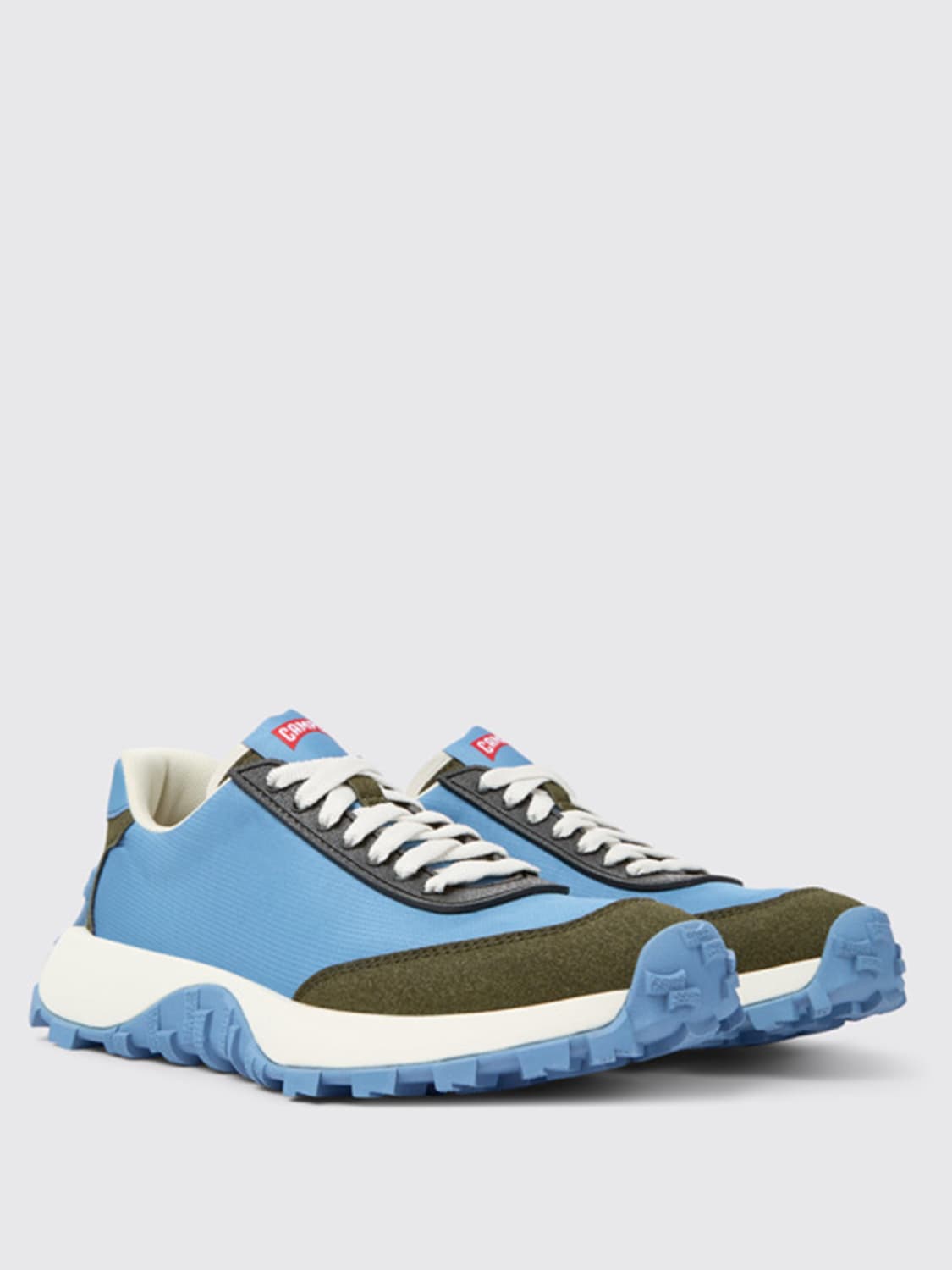 CAMPER: Drift Trail sneakers in leather and recycled polyester - Blue ...