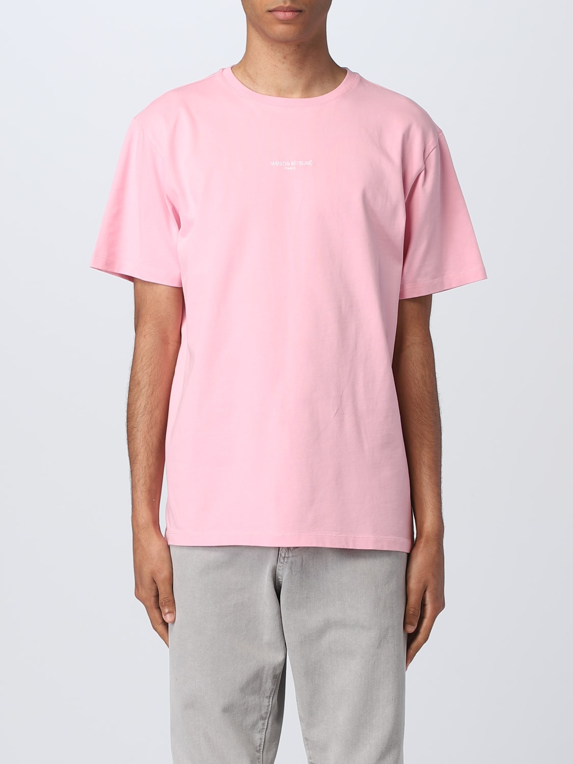 MAISON KITSUNÉ：Tシャツ メンズ - ピンク | GIGLIO.COMオンラインの ...