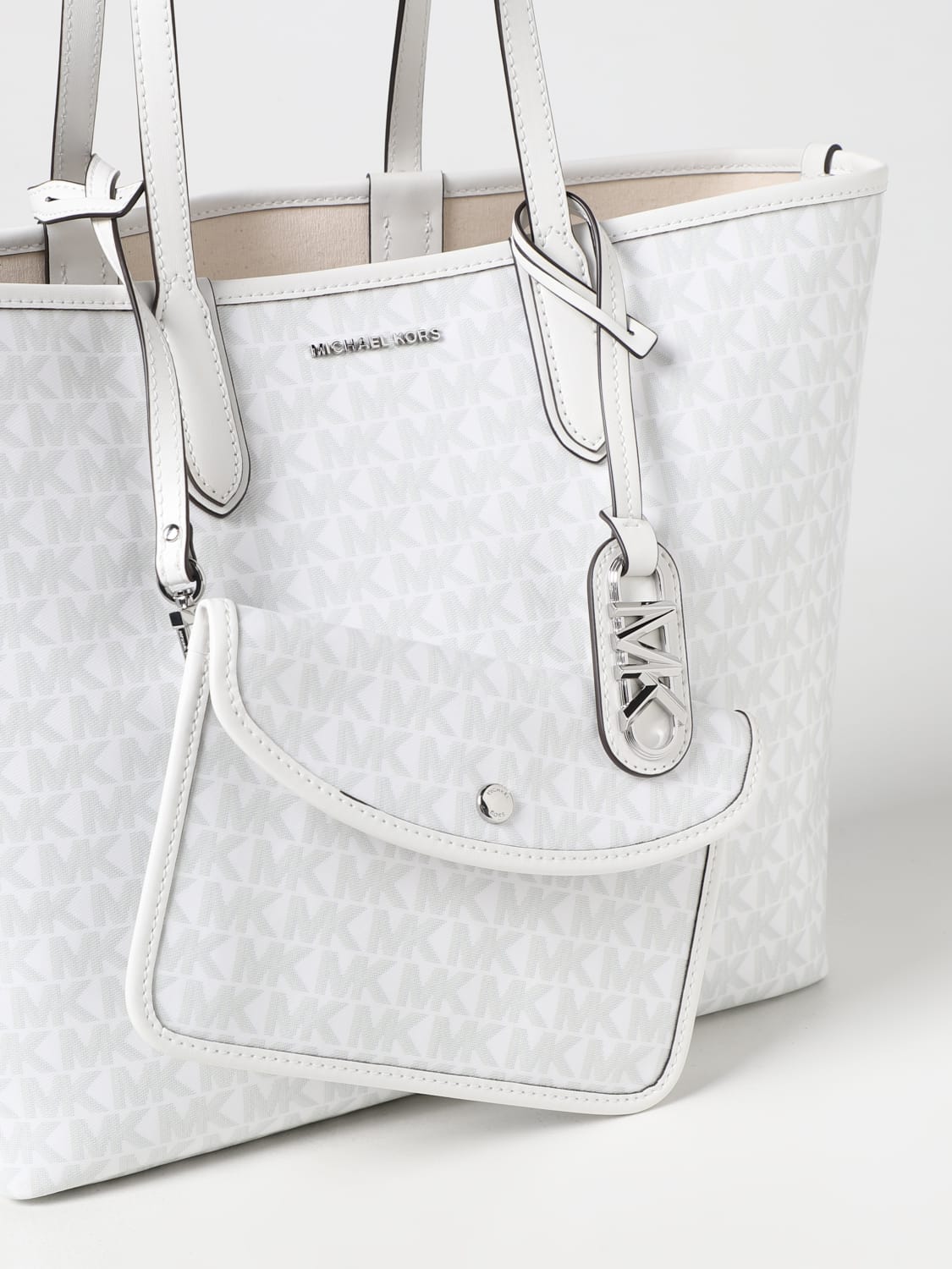 MICHAEL KORS: Michael bag in coated fabric with all over MK