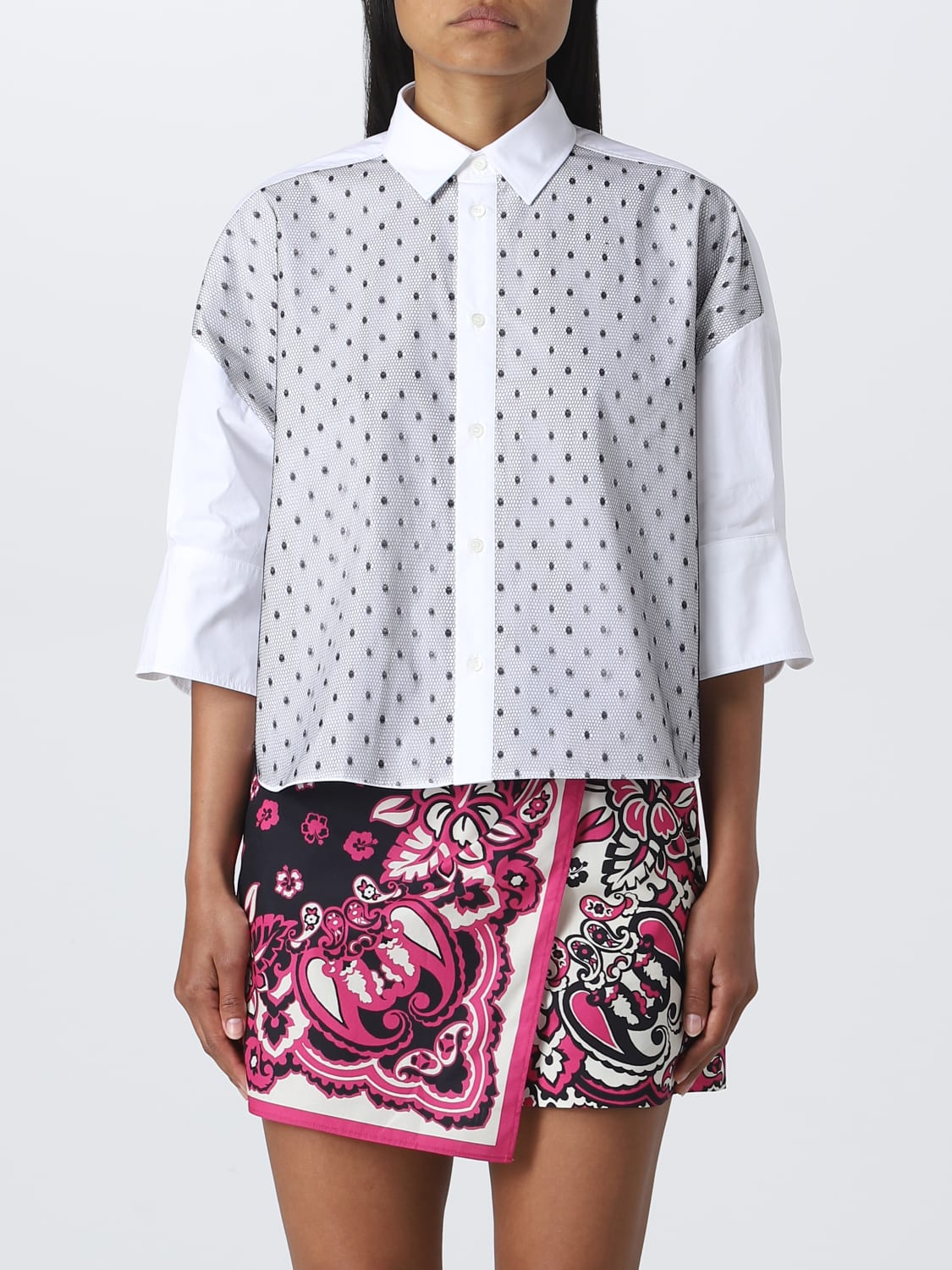 Valentino Outlet: shirt for woman - White | Red Valentino shirt 2R0ABL396Q1 online at GIGLIO.COM