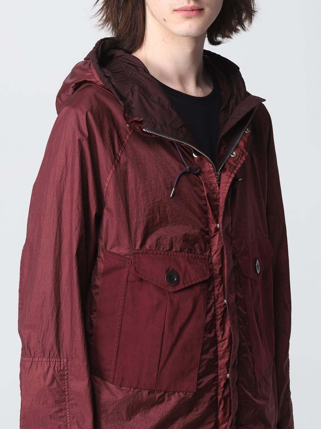 TEN C: jacket for man - Sangria | Ten C jacket 23CTCUC04105 online